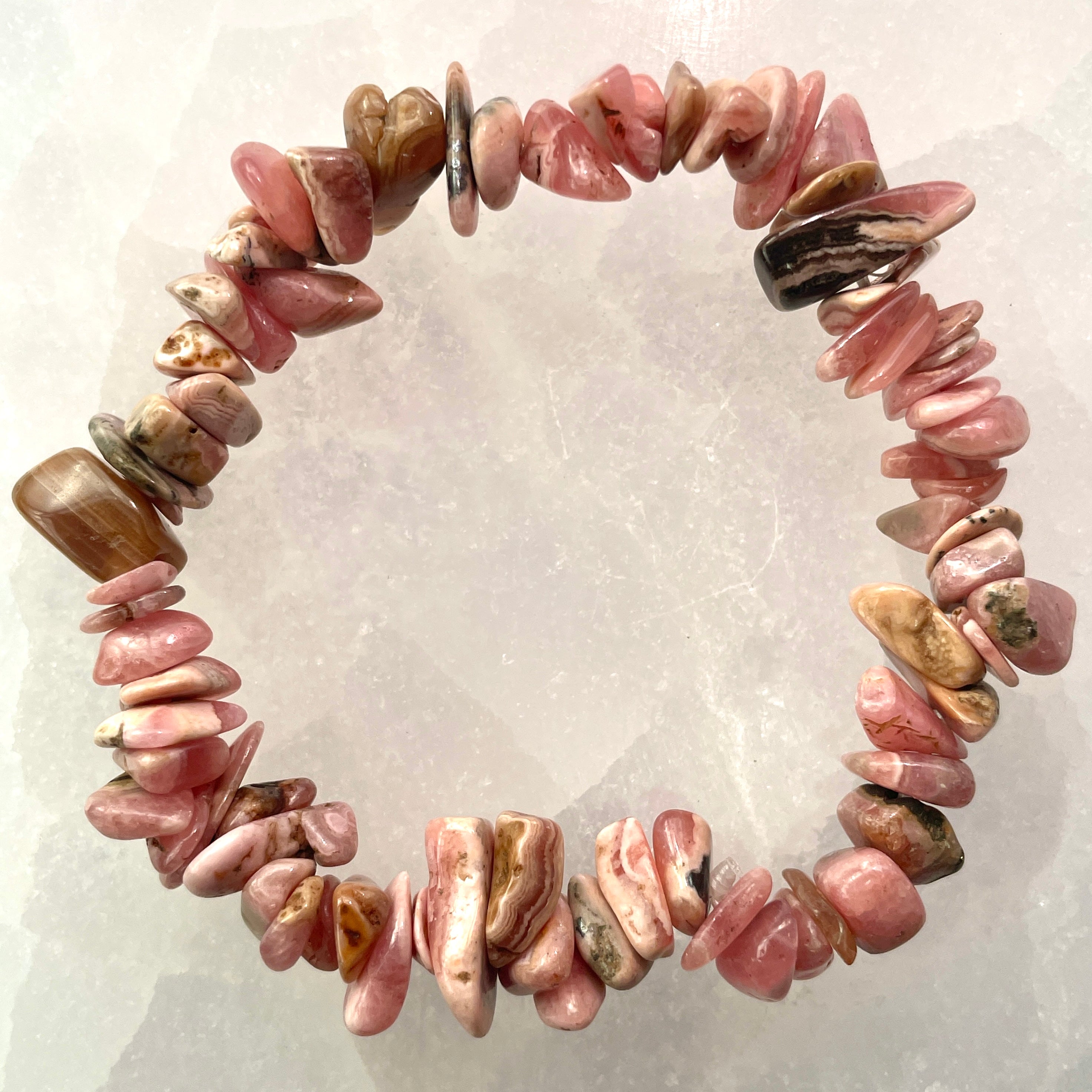 Rhodochrosite (Argentina) Chip Bracelet Rhodochrosite (Argentina) Chip Bracelet